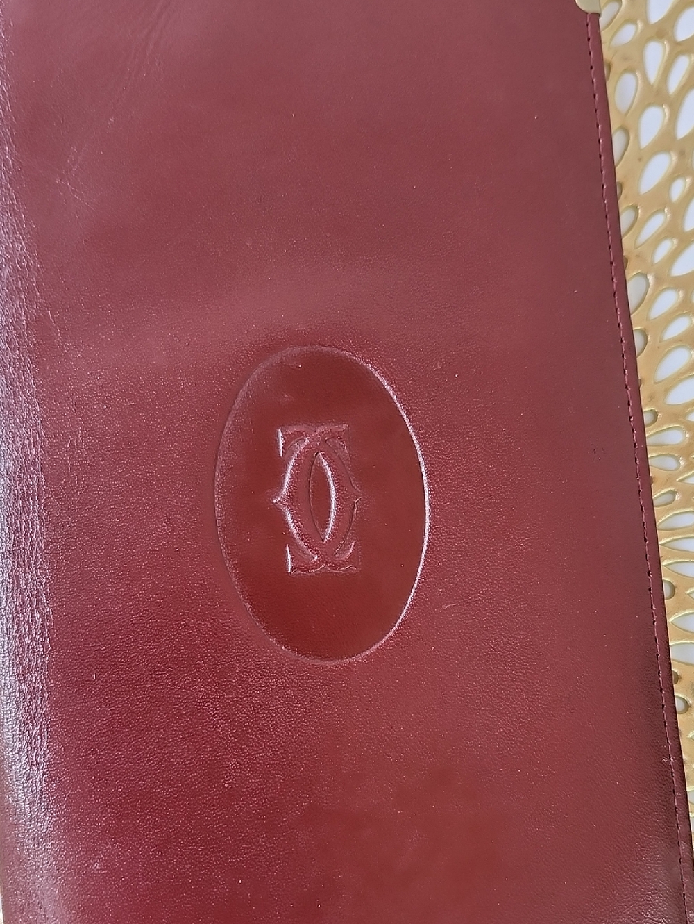VTG CARTIER MUST COLLECTION BORDEAUX WALLET - Picture 2 of 16